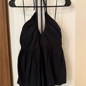 Old Navy Black Halter Tie-Neck Camisole